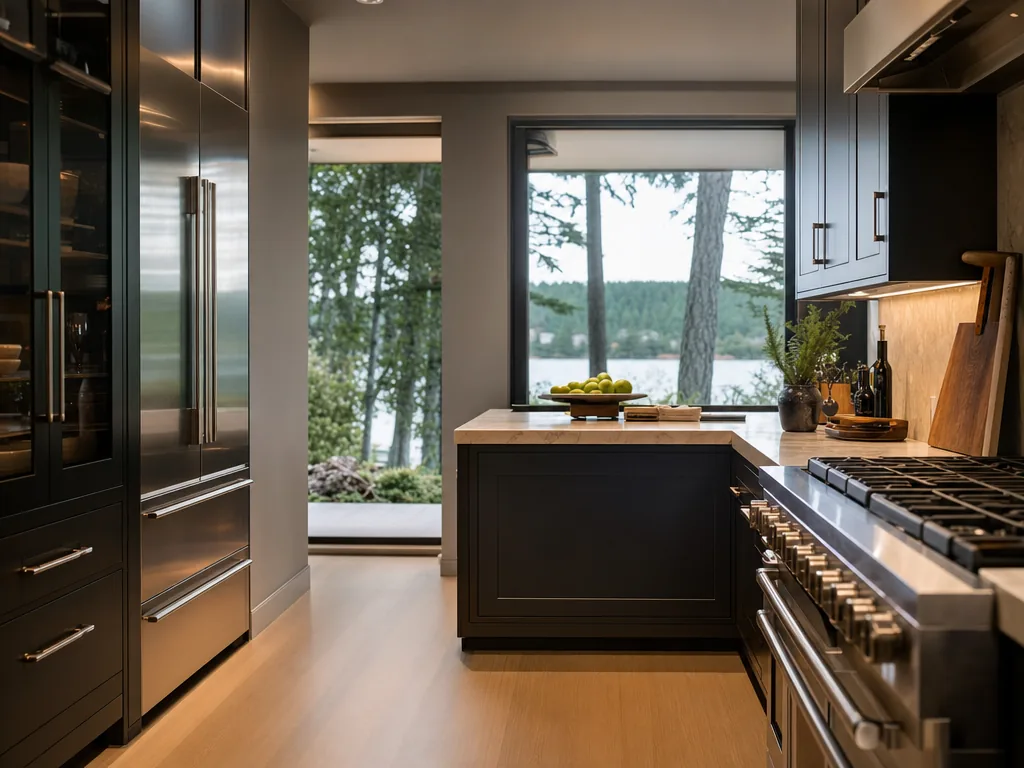 Luxury built-in kitchen in a Anacortes, Washington home