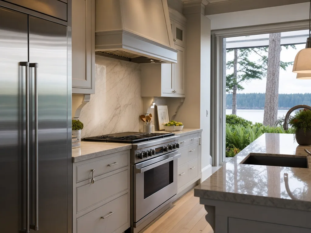 Luxury built-in kitchen in a Beaux Arts Village, Washington home