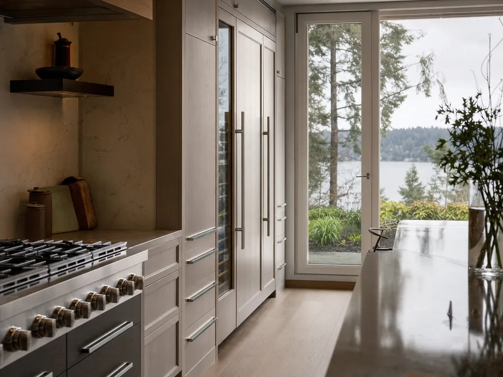 Luxury built-in kitchen in a Bellevue, Washington home