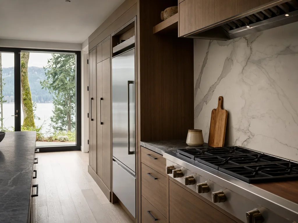Luxury built-in kitchen in a Duvall, Washington home