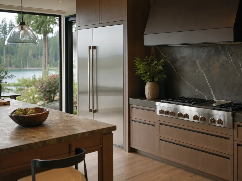 Luxury built-in kitchen in a Gig Harbor, Washington home