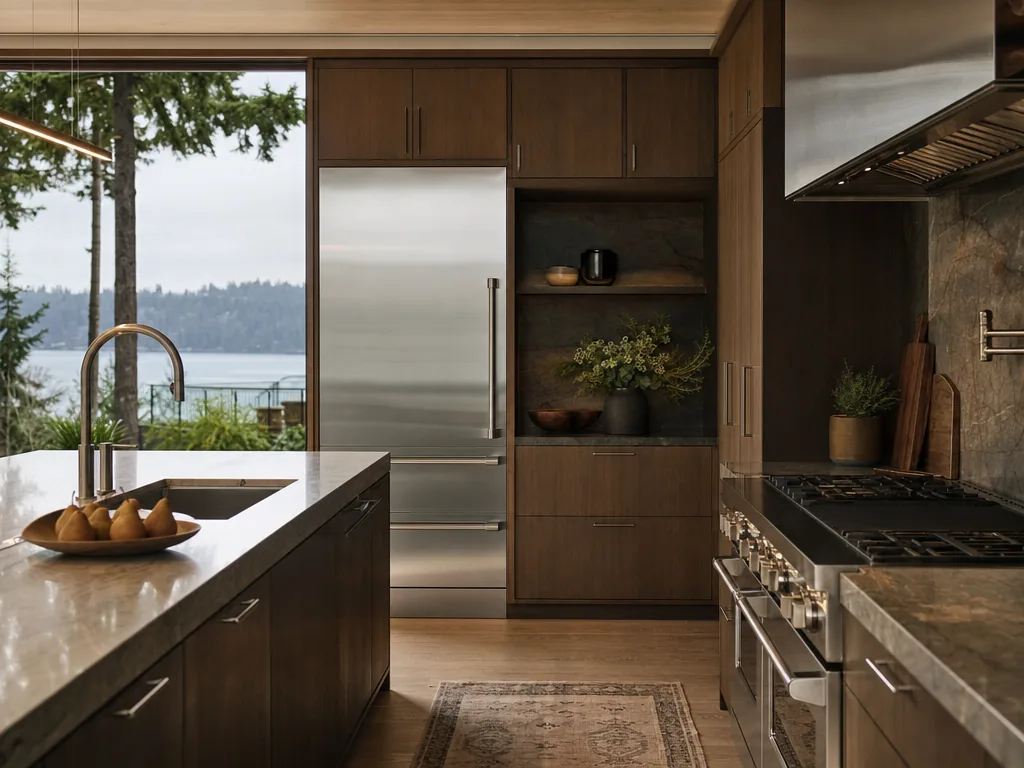 Luxury built-in kitchen in a Hunts Point, Washington home