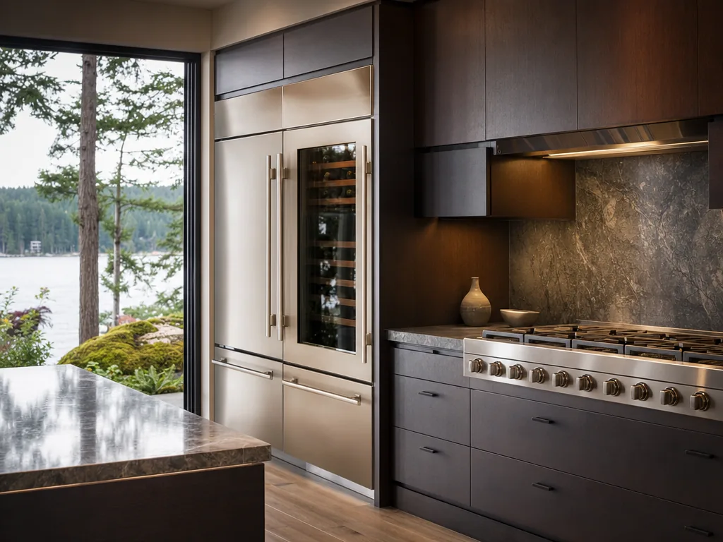Luxury built-in kitchen in a Kirkland, Washington home
