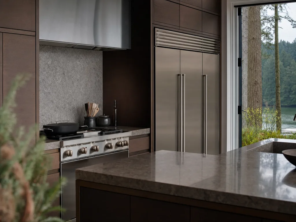 Luxury built-in kitchen in a La Conner, Washington home