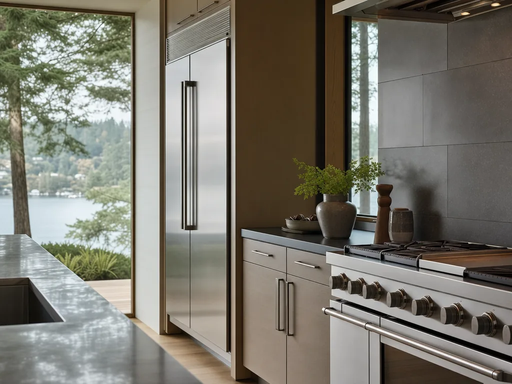 Luxury built-in kitchen in a Lake Forest Park, Washington home