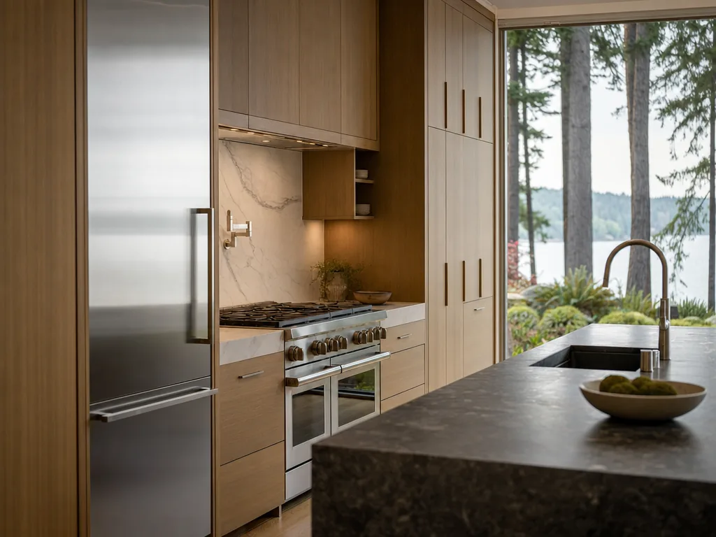 Luxury built-in kitchen in a Mercer Island, Washington home