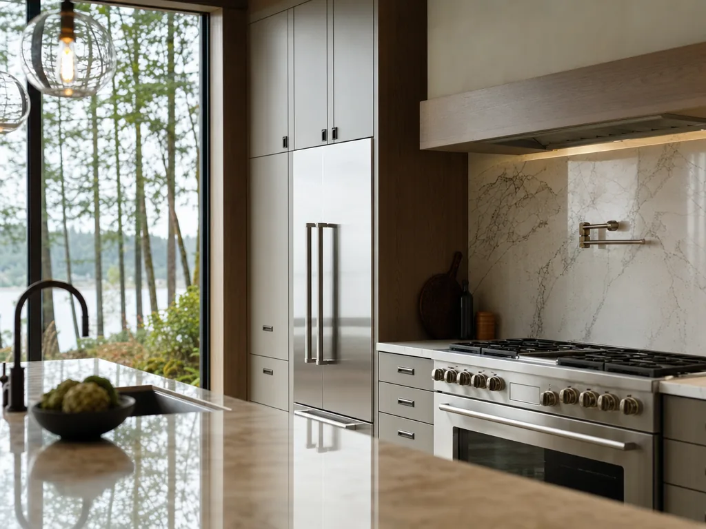 Luxury built-in kitchen in a Mill Creek, Washington home