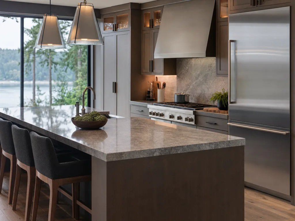 Luxury built-in kitchen in a Normandy Park, Washington home