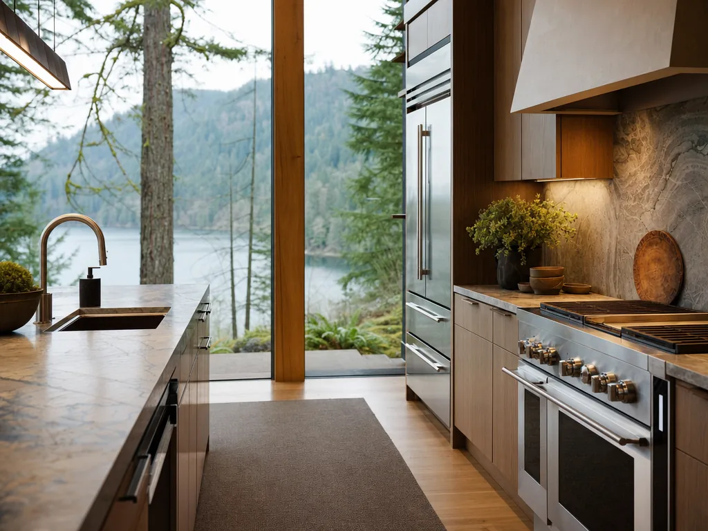 Luxury built-in kitchen in a North Bend, Washington home
