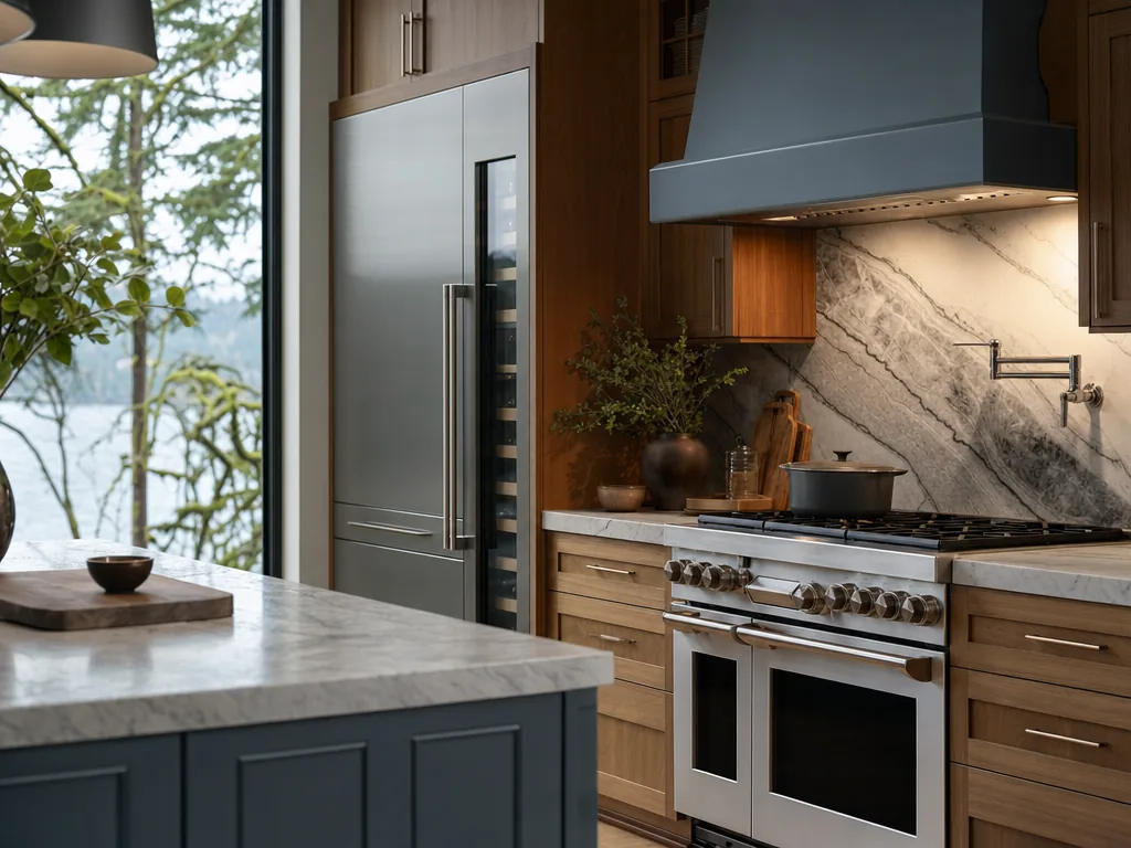 Luxury built-in kitchen in a Steilacoom, Washington home