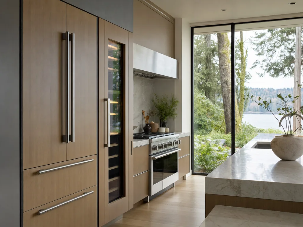 Luxury built-in kitchen in a Yarrow Point, Washington home