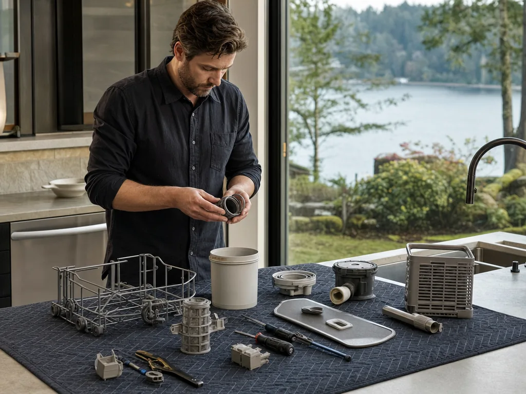 Replacement parts during an appliance repair visit in Seattle, Washington