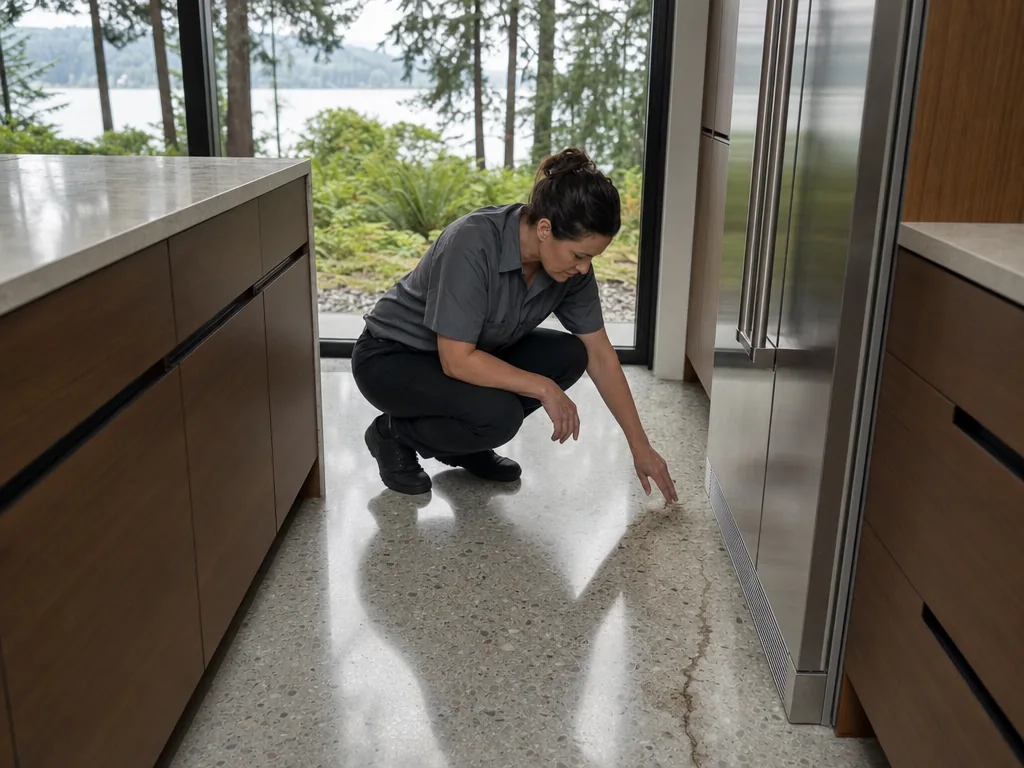 A fault found on return during an appliance repair visit in Seattle, Washington